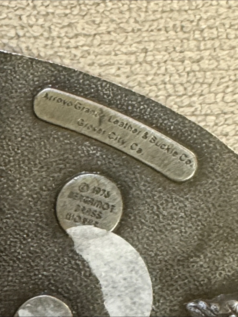 Vintage Pewter Belt Buckle